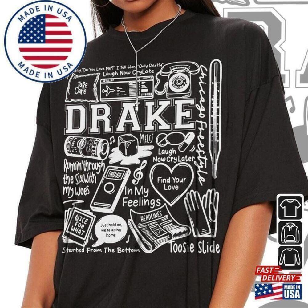 Drake Doodle Art Album Lyric Inspired Music T-Shirt